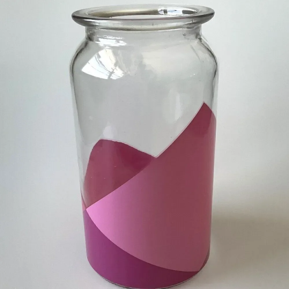 Proflowers Pink Ombre Style Glass Floral Vase Home Accent